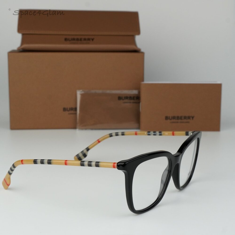 BRAND NEW Burberry BE2390 3853 Black Vintage Check Women Eyeglasses BE 2390 - Picture 3 of 9